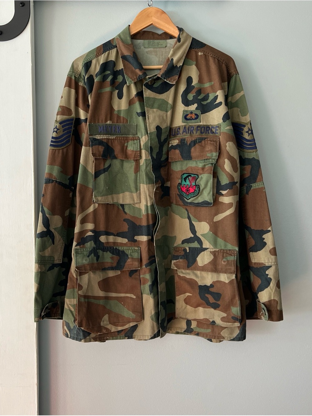 Vintage US Air Force Camouflage Field Jacket - Green/Brown Camo